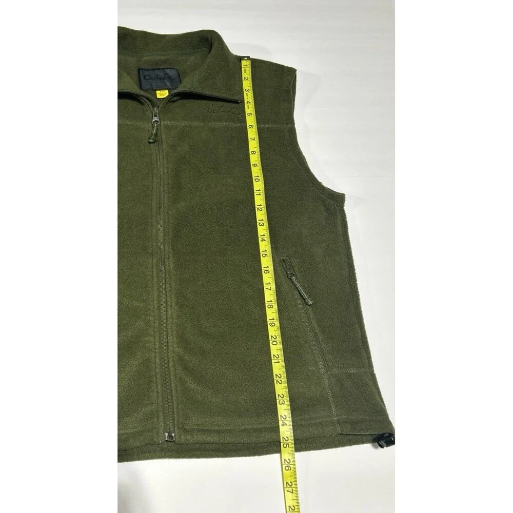Cabela’s Men's Medium Olive Green Fleece Full-Zip Vest